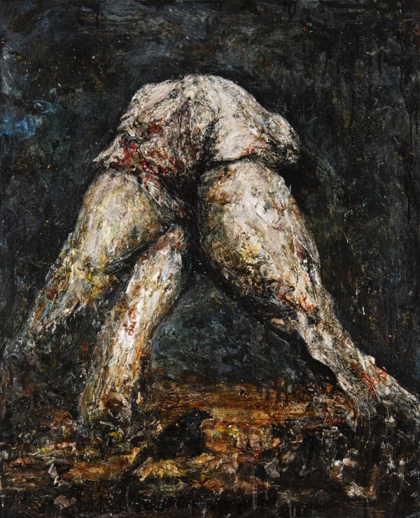 Arvin Golrokh, Bicharegan 9, 2025, Oil on canvas, 80 × 65 cm