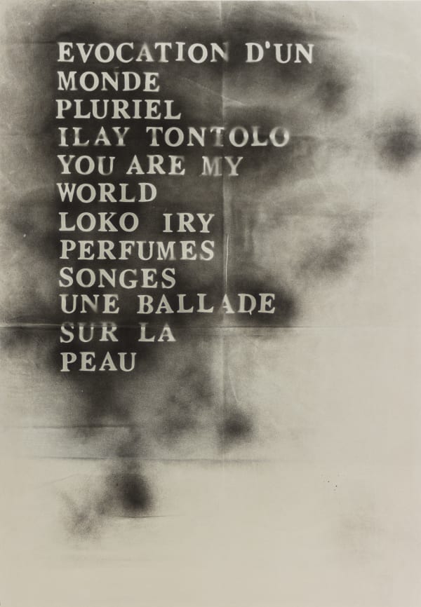 Joël Andrianomearisoa Black Poems 2021 Paint on textile 130 × 90 cm