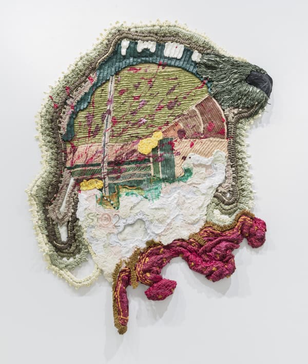 Troy Makaza, Pageantry of the daily bread part 3, 2022, Silicone infused with paint, 186 × 143 × 10 cm