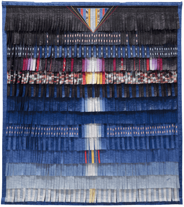 Abdoulaye Konaté Etude de valeur (lumière 1) 2017 Textile 233 × 222 cm