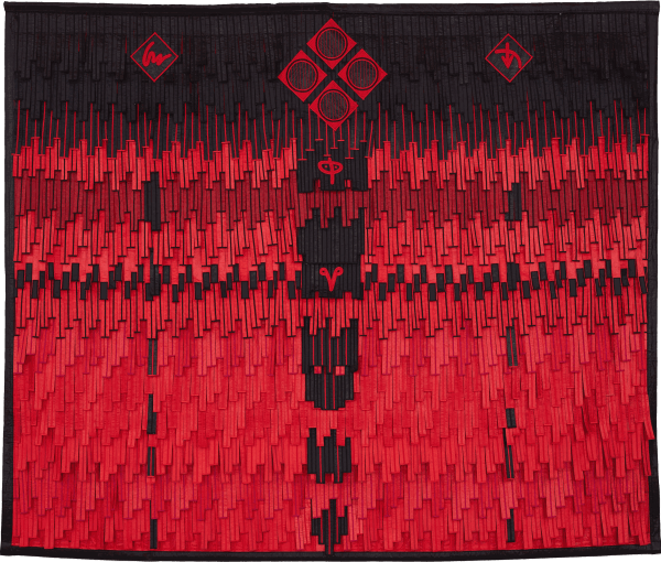 Abdoulaye Konaté Le Rouge et le Noir et Les Signes 2018 Textile 310 × 370 cm