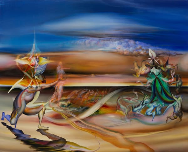Ruben Pang Tomorrow’s Light and Human Tree 2023 Oil, alkyd and dammar varnish on aluminum composite panel 90 × 110 cm