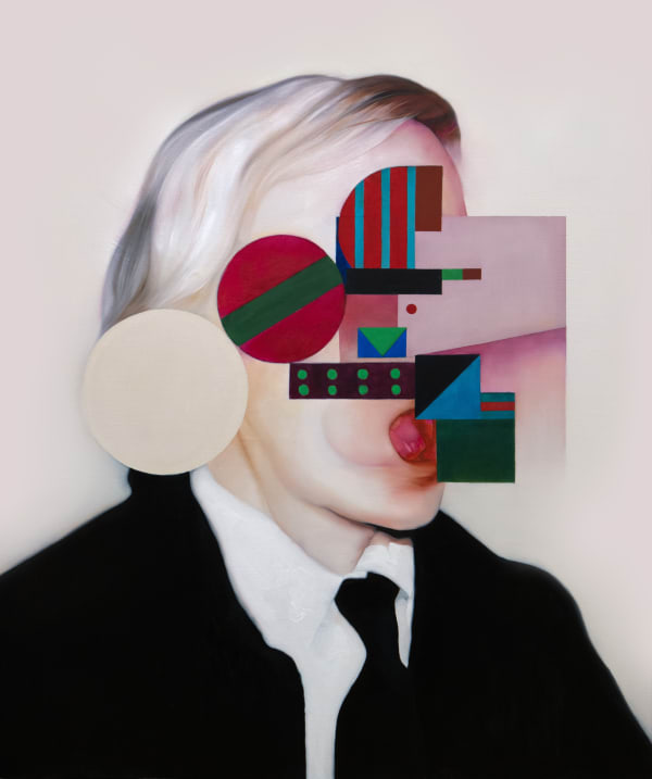 He Wei Barium Fluoride 2022 Oil on canvas 90 × 75 cm