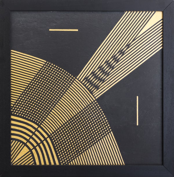 Elio Marchegiani Grammatura d'oro K24 supporto lavagna 1977 Mixed media 44,5 × 44,5 cm