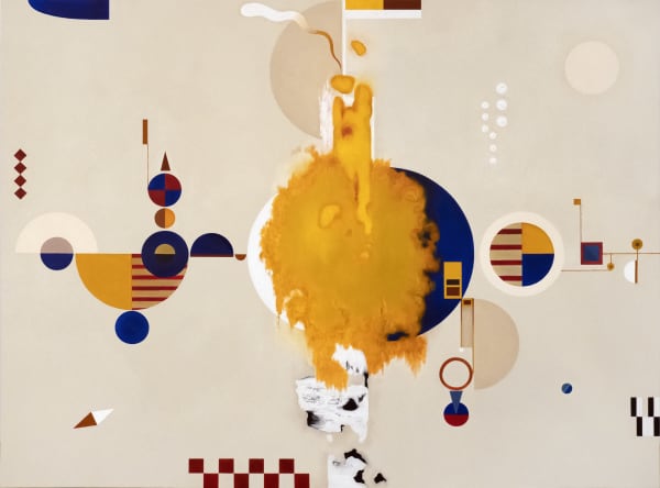 He Wei A Sinking Universe 2022 Oil on canvas 180 × 240 cm