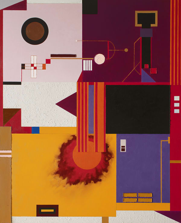 He Wei No.2 2022 Oil, acrylic and structure paste on canvas 160 × 130 cm