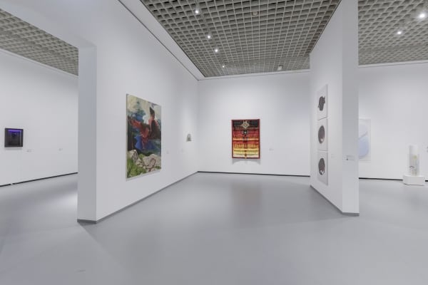 Abdoulaye Konaté Le cerf-volant et l'enfance 2018 Textile 174 x 124 cm Exhibited at GAM - Galleria Civica d’Arte Moderna e Contemporanea, Torino.