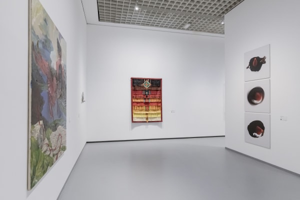 Abdoulaye Konaté Le cerf-volant et l'enfance 2018 Textile 174 x 124 cm Exhibited at GAM - Galleria Civica d’Arte Moderna e Contemporanea, Torino.