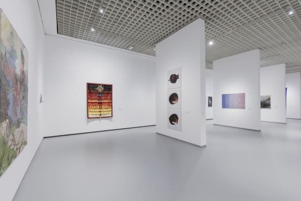 Abdoulaye Konaté Le cerf-volant et l'enfance 2018 Textile 174 x 124 cm Exhibited at GAM - Galleria Civica d’Arte Moderna e Contemporanea, Torino.