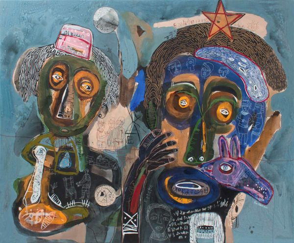 Hako Hankson Star of Liberty 2022 Acrylic and ink on canvas 165 x 200 cm
