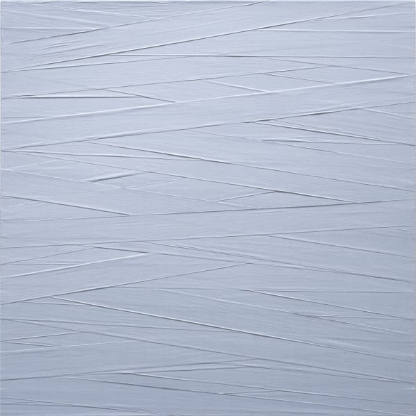 Paolo Cotani Bende 1975 Acrilico e bende elastiche 100 × 100 cm