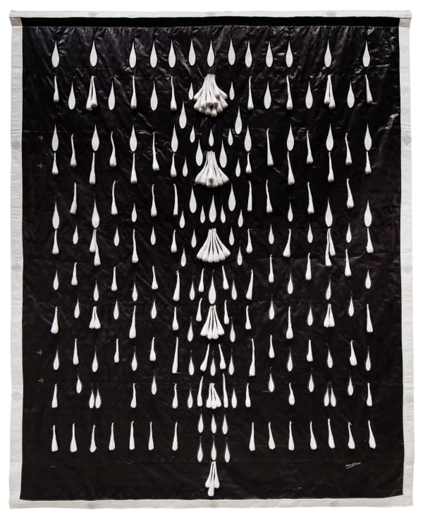 Abdoulaye Konaté Les gouttes blanches - Tibet 2023 Textile 230 x 182,5 cm