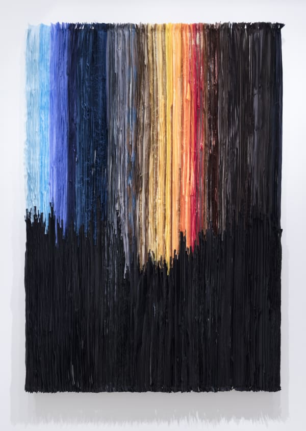 Joël Andrianomearisoa OUR LAST SUNSET BEFORE YOU GO 2022/2023 Textile 260 × 180 cm