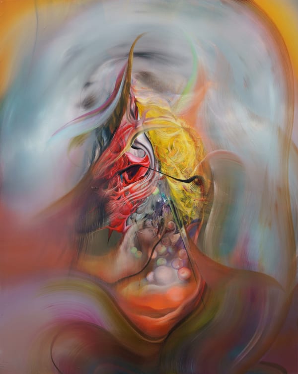 Ruben Pang Silence is Golden 2022-2023 Oil, alkyd and dammar varnish on aluminum composite panel 75 × 60 cm