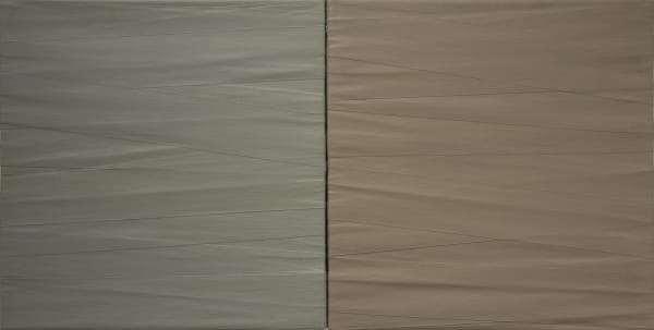 Paolo Cotani, Benda, 1976, Acrilico e bende elastiche, 60 × 120 cm