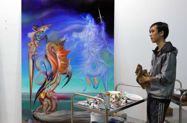 Ruben Pang Medea, My Undivided Self 2023 Oil, alkyd and dammar varnish on aluminum composite panel 220 × 150 cm