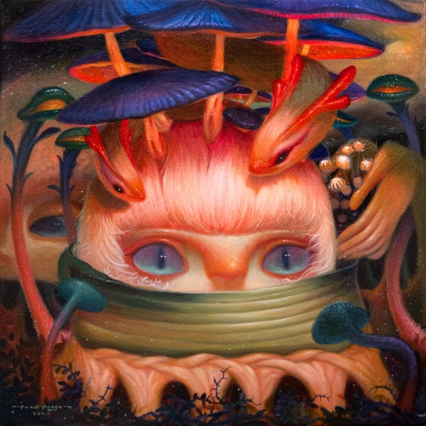 Fandi Angga Saputra Takir 2024 Acrylic on canvas 60 × 60 cm