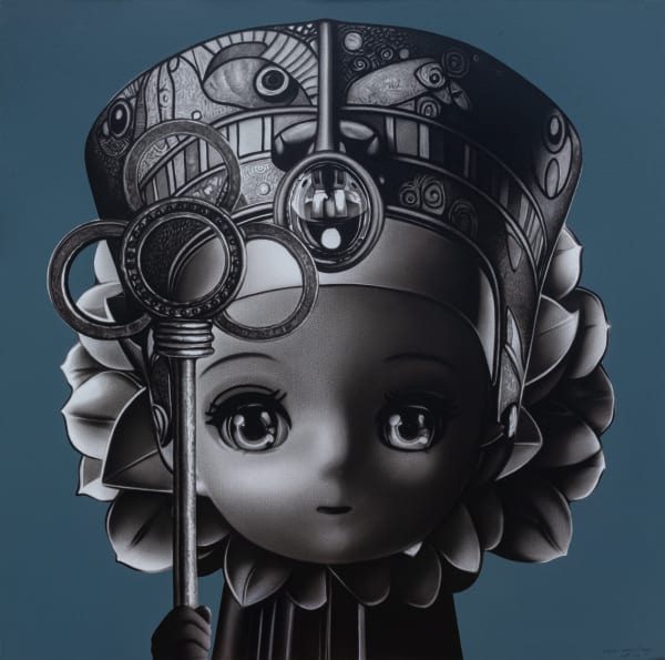 Valdo Nimrod Manullang Star of The East Charcoal on canvas 100 × 100 cm