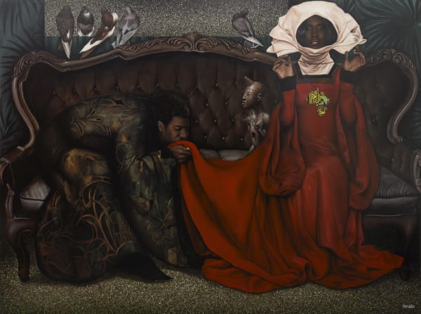 Amani Bodo Africa la mère du monde 2024 Acrylic on canvas 150 × 200 cm