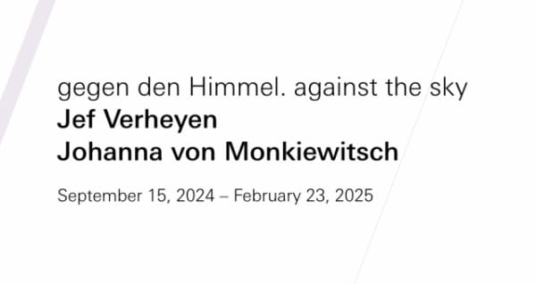 duo presentation Jef Verheyen and Johanna von Monkiewitsch in Museum Morsbroich Leverkusen