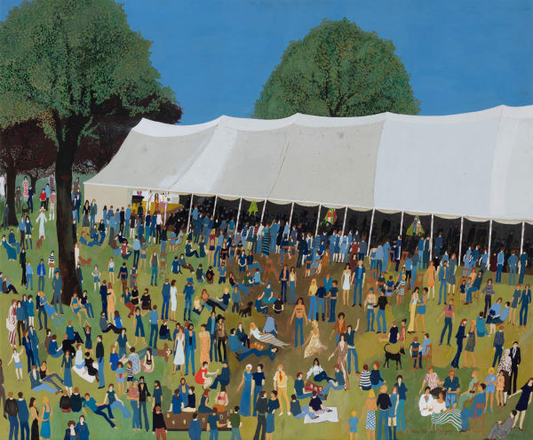 Eline Rausenberger, Jazz Middelheim, 1975 Gouache on panel 120 x 100cm