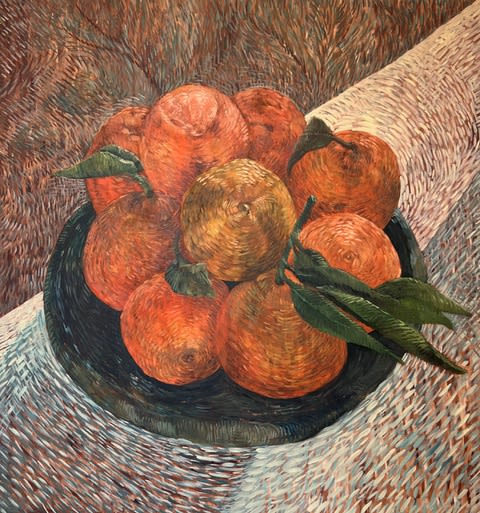 Bowl of Citrus of a Balcony Ledge, 2024 by Jess Cochrane