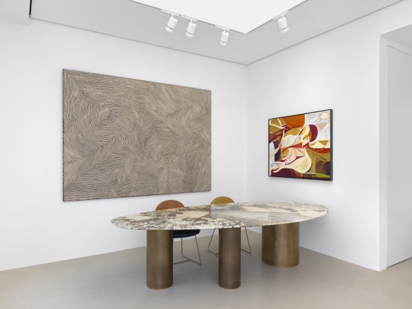 George Hairbrush Tjungurrayi Antonakis Great Affinities Art Exhibition L Appartement Photo By Annik Wetter