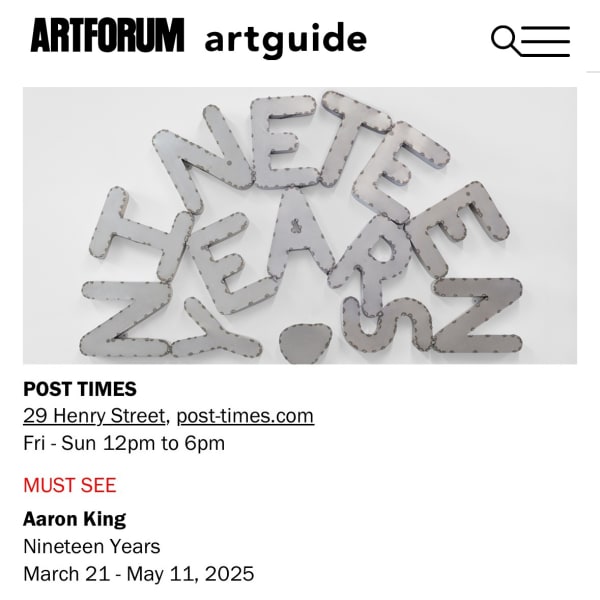 Artforum MUST SEE