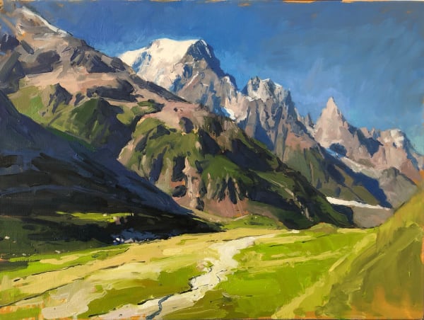 Mont Blanc, evening light, landscape, 2023