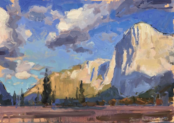 Puffy clouds over El Capitan, Yosemite, 2024