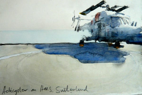 Helicopter on HMS Sutherland, Royal Tour, 2007