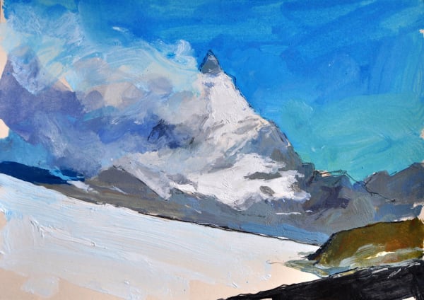 Matterhorn from the Gandegg Hut, morning, Whymper's Alps , 2015