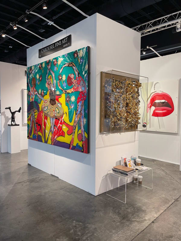 Carousel Fine Art's booth at the Palm Beach Show art fair, 2022.
