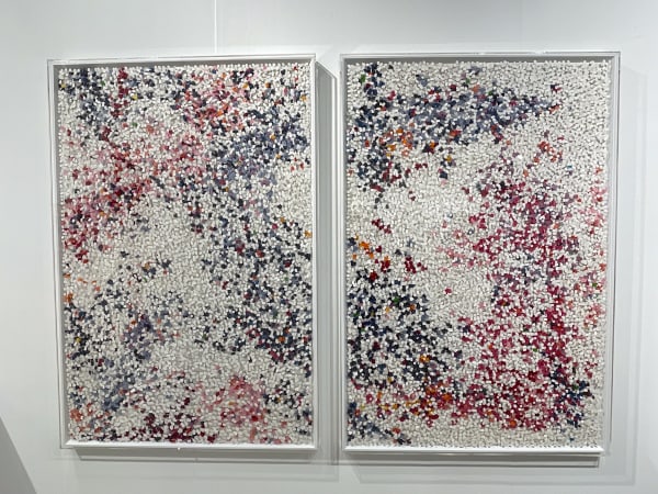 Paintings displayed at Carousel Fine Art's booth at the art fair, Context Art Miami 2021.