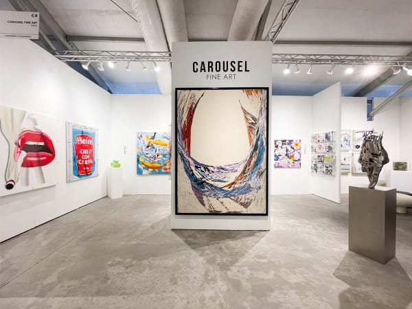 Carousel Fine Art's booth at the art fair, Context Art Miami 2021.