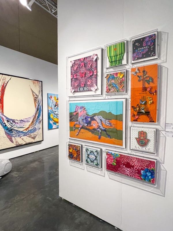 Paintings displayed at Carousel Fine Art's gallery both at the Palm Beach Modern and Contemporary art fair, 2022.