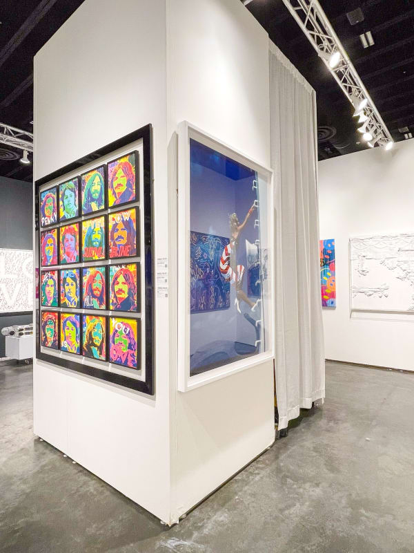 Paintings displayed at Carousel Fine Art's gallery both at the Palm Beach Modern and Contemporary art fair, 2022.