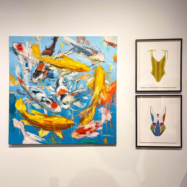 Paintings displayed at Carousel Fine Art's gallery both at the Palm Beach Modern and Contemporary art fair, 2022.
