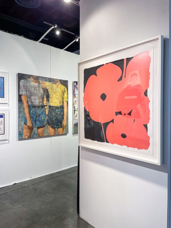Paintings displayed at Carousel Fine Art's booth at the Palm Beach Show art fair, 2022.