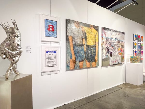 Paintings displayed at Carousel Fine Art's booth at the Palm Beach Show art fair, 2022.