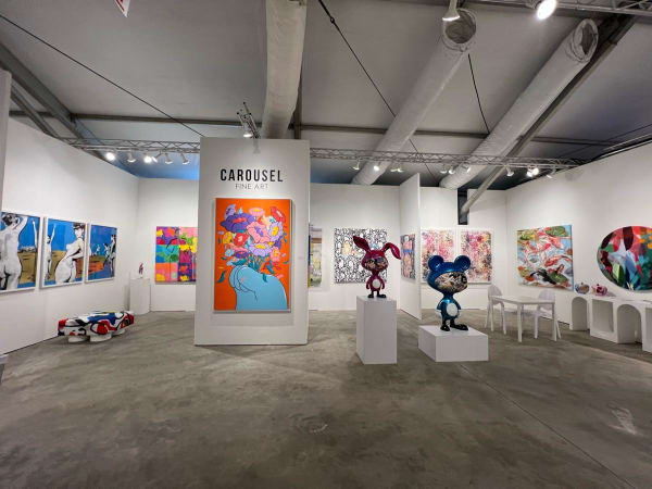 Carousel Fine Art's booth at the art fair, Context Art Miami 2022.