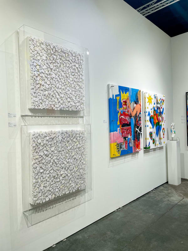 Paintings displayed at Carousel Fine Art's both at Art Palm Beach, art fair 2023.