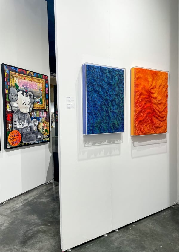 Paintings displayed at Carousel Fine Art's both at Art Palm Beach, art fair 2023.
