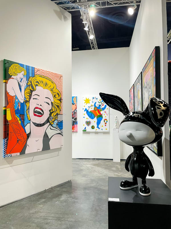 Paintings displayed at Carousel Fine Art's both at Art Palm Beach, art fair 2023.