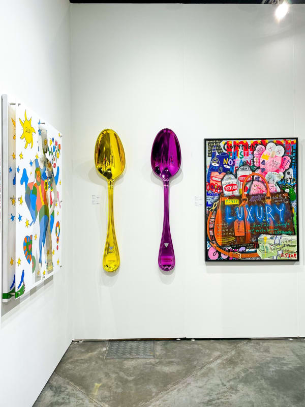Paintings displayed at Carousel Fine Art's both at Art Palm Beach, art fair 2023.