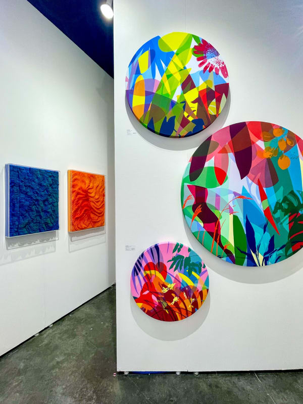 Paintings displayed at Carousel Fine Art's both at Art Palm Beach, art fair 2023.