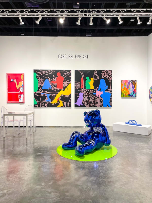 Carousel Fine Art's booth at the Palm Beach Modern and Contemporary Art Fair, 2023.