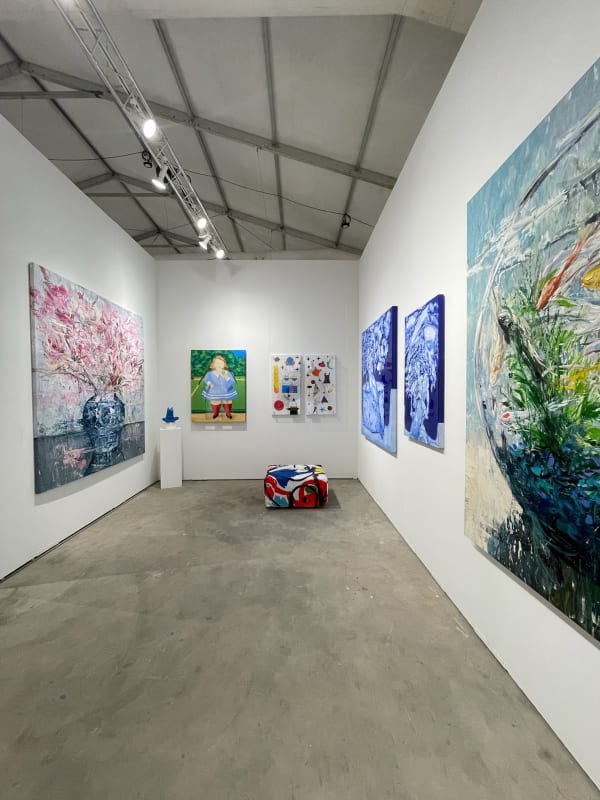 Paintings displayed at Carousel Fine Art's gallery both at Context Art Miami 2023.