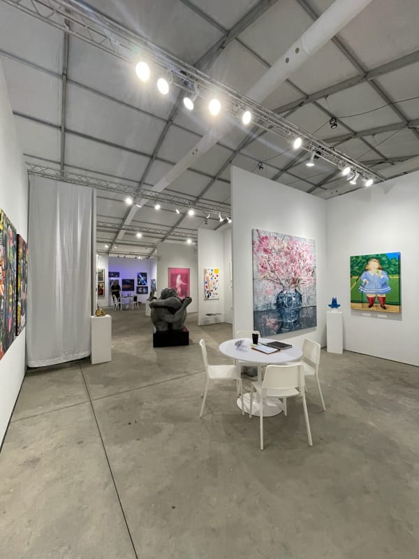 Paintings displayed at Carousel Fine Art's gallery both at Context Art Miami 2023.