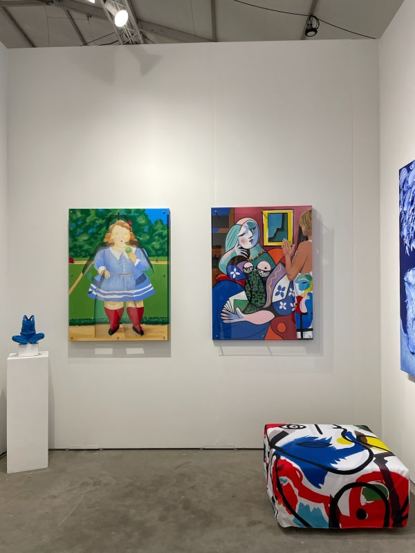 Paintings displayed at Carousel Fine Art's gallery both at Context Art Miami 2023.